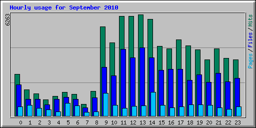 Hourly usage for September 2010