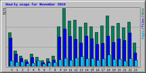 Hourly usage for November 2010