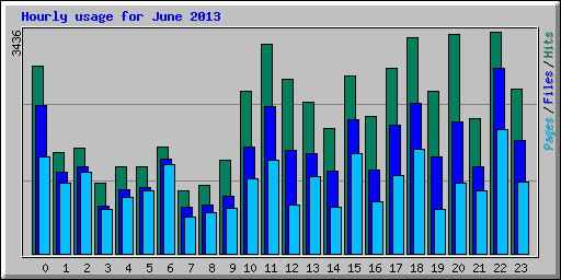 Hourly usage for June 2013