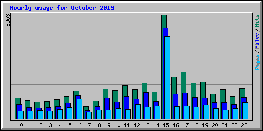 Hourly usage for October 2013